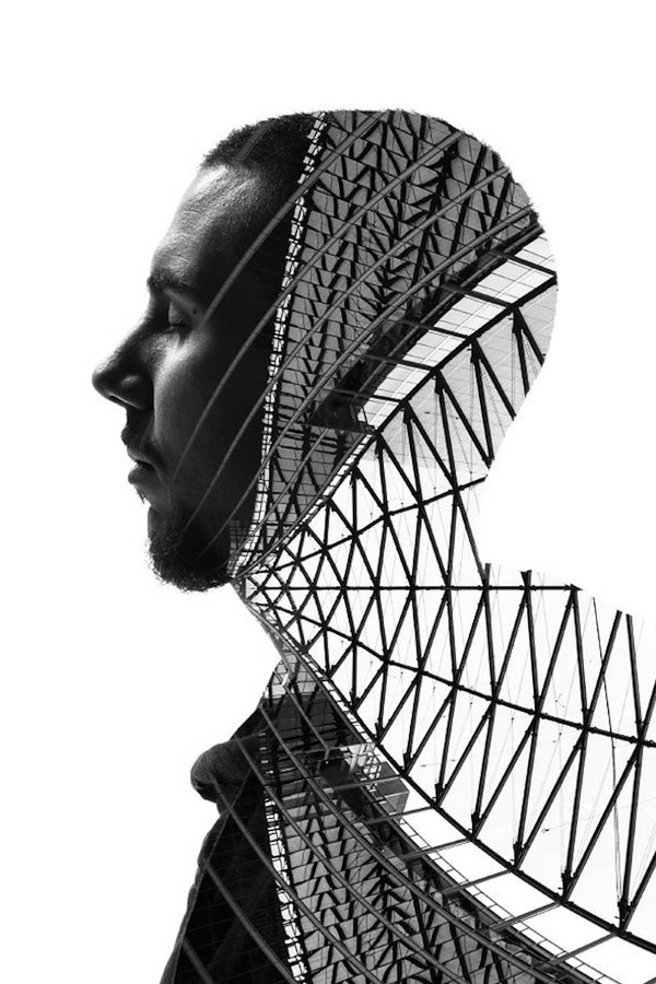 Dreamlike Double Exposure Shots That Blend People And Milan's Buildings - DesignTAXI.com
