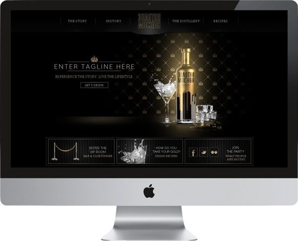 Russian Vodka - Golden Moscow on Behance #fancy #black #vodka #gold #web