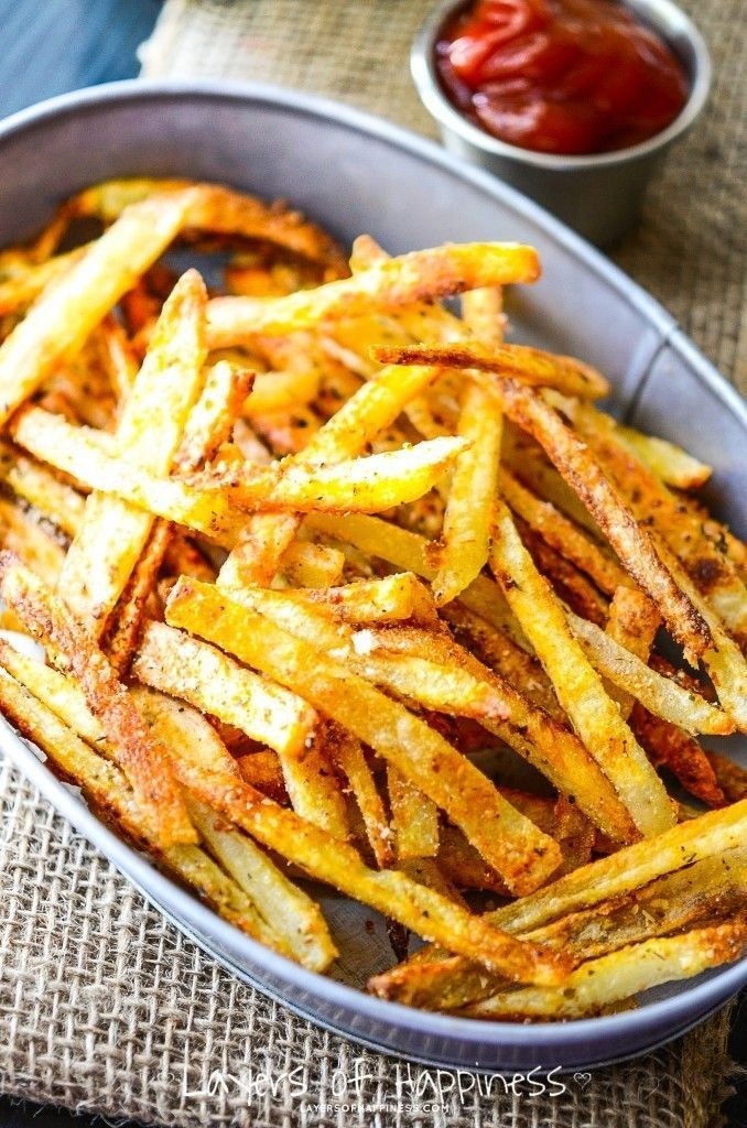 Extra Crispy Oven Baked French Fries #potato