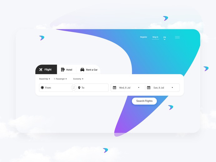 Flight Booking rent a car ux product design flight search landing page typography ui design website ui-ux design ui ux ui flight app flight booking app