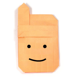 How to make a face of origami indian (American) (http://www.origami-make.org/howto-origami-thanksgiving.php)