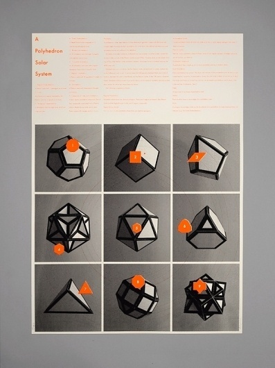 A Polyhedron Solar System - Maddison Graphics | Design.org #polyhedron #poster