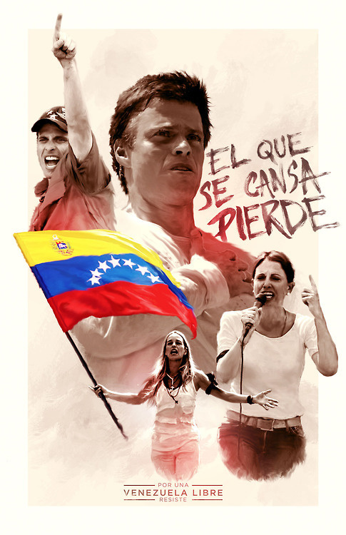 A call to resistance. Venezuela is fighting for freedom, and these are the leaders of the movement. Made by Jesus Suarez [Nomad] #meetnomad #nomad #resistance #jesus #photoshop #leaders #poster #suarez #venezuela