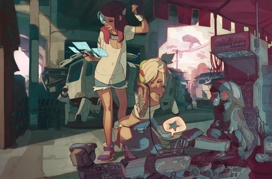 retro_of_tomorrow_by_brosa-d4nz6d1.jpg (1024×675) #illustration