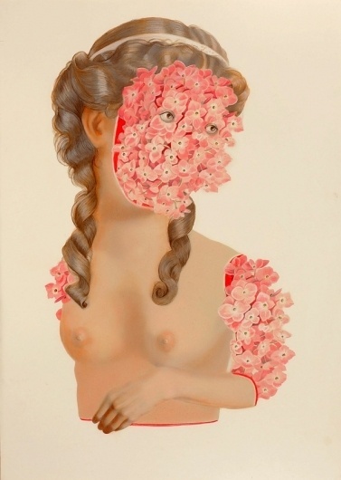 ea27d74204df423078e5611fda817f84.jpg (JPEG Image, 600 × 842 pixels) #botanical #woman #merve #morkoc #painting #art #flower #lakormis