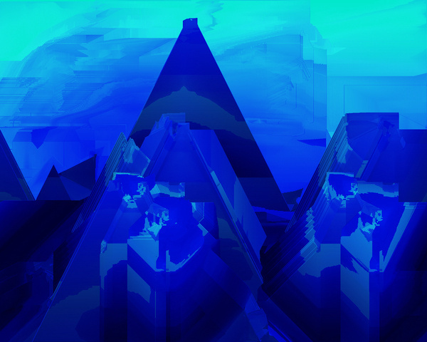 Adam Ferriss | Foragepress.com #abstract #pixel #texture #landscape #blue
