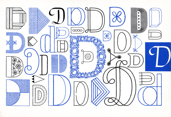 D, Embroidery Letterforms, Present and Correct