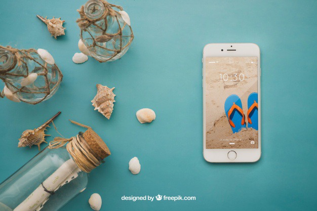 Summer theme with smartphone Free Psd. See more inspiration related to Mockup, Summer, Beach, Sea, Sun, Holiday, Smartphone, Bottle, Mock up, Decorative, Vacation, Summer beach, Marine, Up, Season, Theme, Shells, Composition, Mock, Summertime and Seasonal on Freepik.