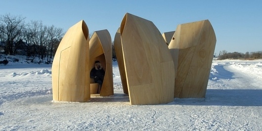 patkau architects: winnipeg skating shelters #shelters #architects #wood #skating #architecture #patkau #winnipeg