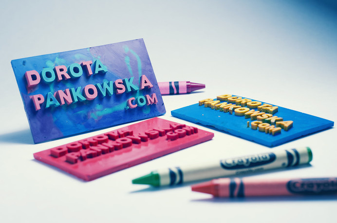 Crayon Business Cards by Dorota Pankowska