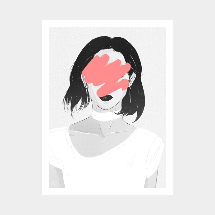 illustration, foundation, series, minimal, black, white, screen print, art