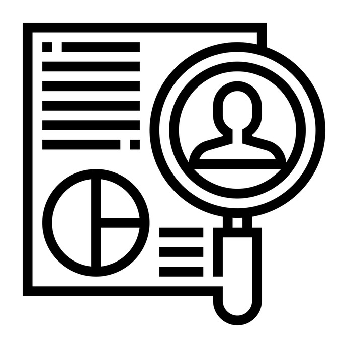 See more icon inspiration related to research, search, report, finding, pie chart, analysis, magnifying glass and marketing on Flaticon.