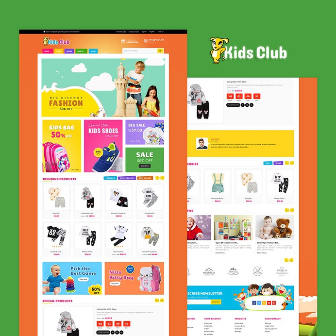 #Kids #Fashion Club - #Prestashop #Responsive #Theme | #TemplateTrip #eCommerce #Website #Design #Template