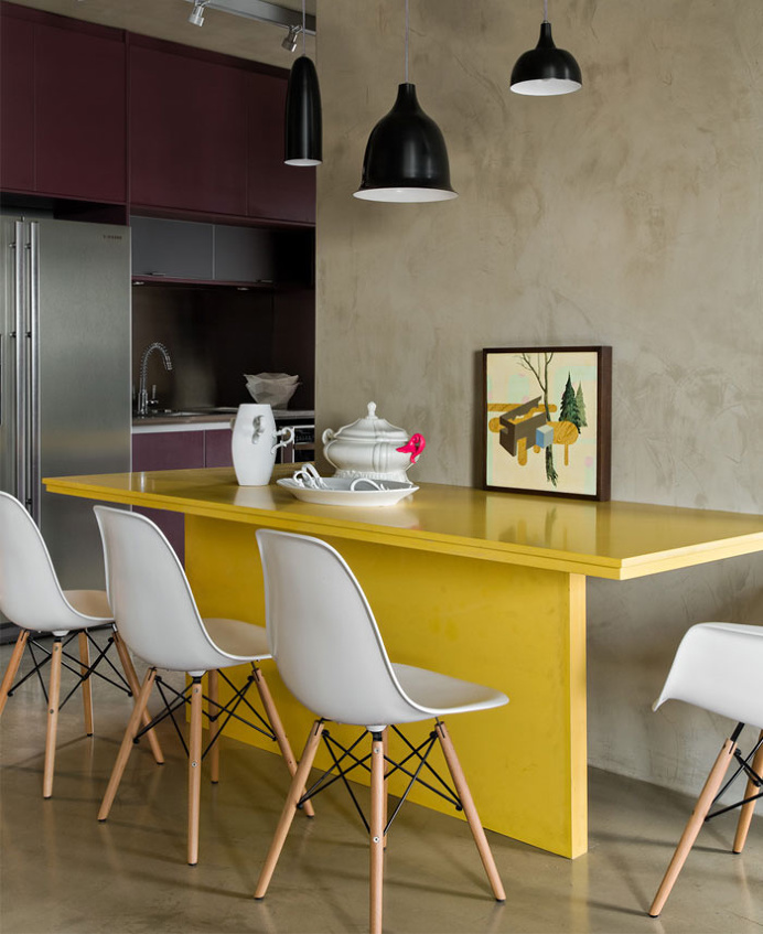 Loft Interior Design in Beige and Purple - #decor, #interior, #homedecor, home decor, interior design