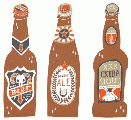 Owen Davey Illustration #beer #illustration