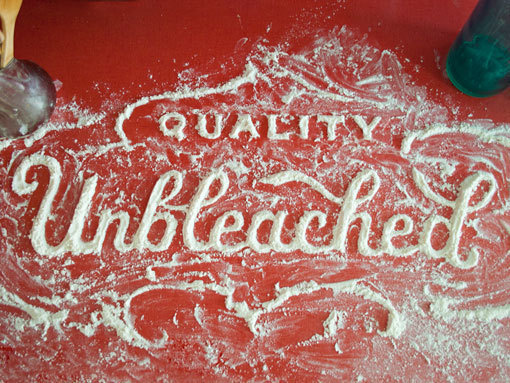 DanielleEvans_FoodType_07 #caligraphic #type #food #photography #flour #typography