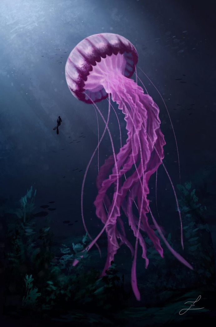 Swimming with Giant. by Zary-CZ