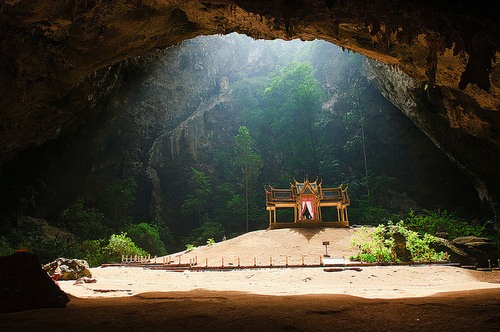 the surreal Phraya Nakhon Cave and throne pavilion in Khao Sam Roi Yot National Park in Thailand by jitenshaman #chinese #cave #photography #palace