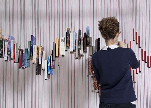 Bloom is a floating book shelf which turns your books into a visually beautiful floating garden. #design #home #product #furniture #industrial
