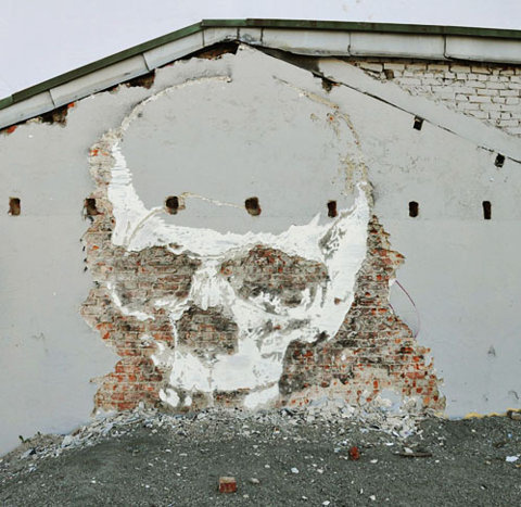 this isn't happiness™ (Nuart Festival, Vhils) #skull #wallpaper #picture #wall