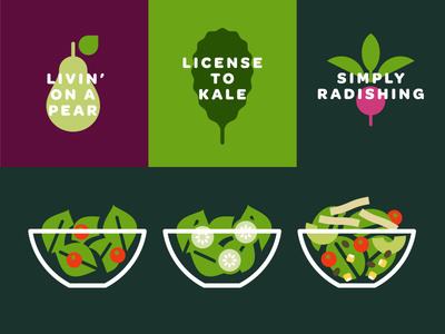 flat color graphics with fonts over