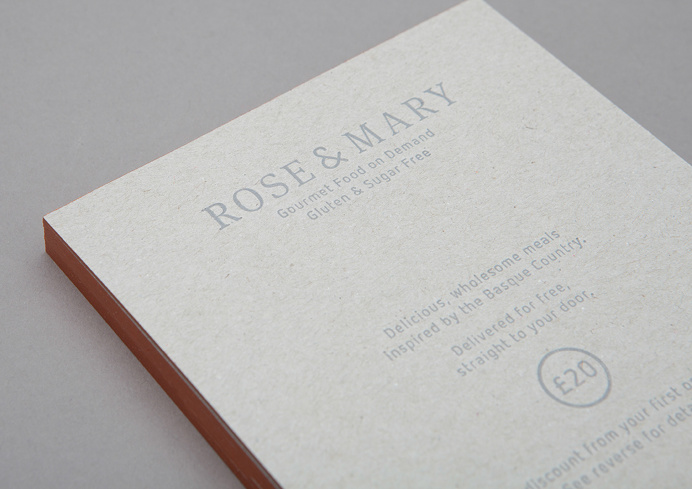 rose & mary branding stationery graphic design cooking cook eat restaurant deluxe luxury minimal print menu business card mindsparkle mag wo