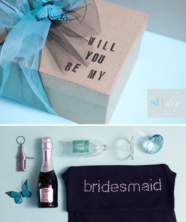 DIY | will you be my bridesmaid? » Something Turquoise {daily bridal inspiration} #present #box