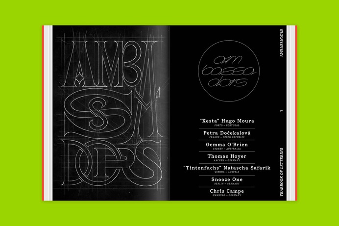 Letters and typefaces not only transport information but also create a feeling and have a personality. Lettering takes this a step further—with its movement, artistic strokes, and variety, it has the potential to radiate a whole range of energies and tell stories of harmony and distortion, about positive and negative space. Words become drawings and pictures themselves.

Born out of the success of the concept of the Yearbook of Type, we have created a new book series: the Yearbook of Lettering. It presents a selection of lettering artwork created all over the world—from traditional calligraphy and hand lettering, street art and graffiti, to 3D digital lettering, showcasing the vibrant and wide range of different styles and techniques. 

The book offers an overview of high-quality handcrafted typographic art and can help clients source the right artist for a project. It serves as a source of inspiration not only for people in the design world but also displays the contemporary world of lettering and the many different styles available—giving lettering, calligraphy, brush lettering, blackletter, hand lettering, graffiti artists, and more the platform, appreciation, and recognition they deserve.

Lettering art from all over the world—135 artists, 8 ambassadors, 35 countries!