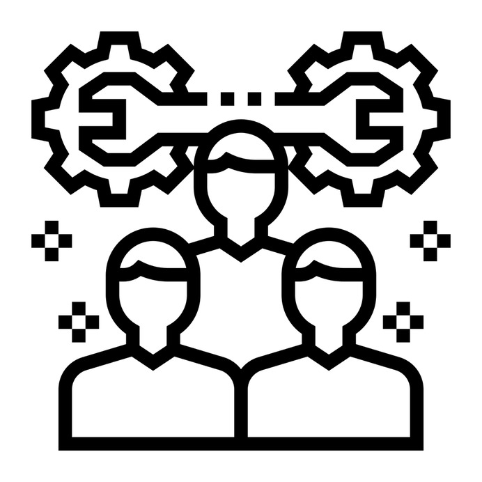 See more icon inspiration related to team, teamwork, member, work, person, group, skills, gears, employee, network, working, networking and people on Flaticon.