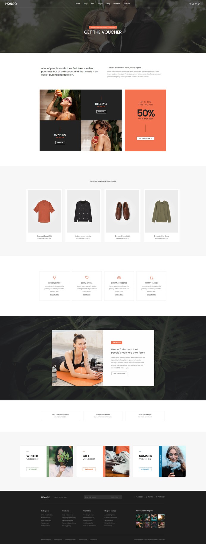 #Hongo #WooCommerce #WordPress Theme for #Fashion Voucher Page by #ThemeZaa
