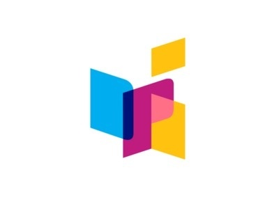 bold transparent colors forming the letters DPI. #icon #logo #transpartency #graphic