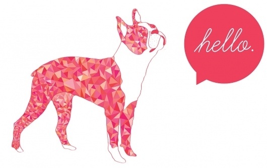 http://baileysullivan.com/bostonterrier #boston #illustrator #hello #triangles #terrier #dog
