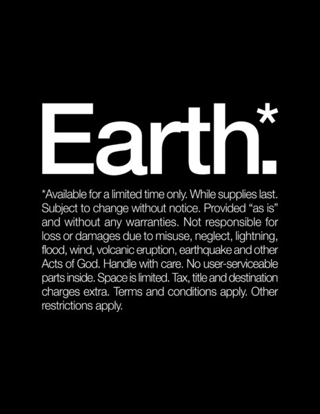 Earth.* Available for a limited time only. Art Print #earth #helvetica #poster #typography