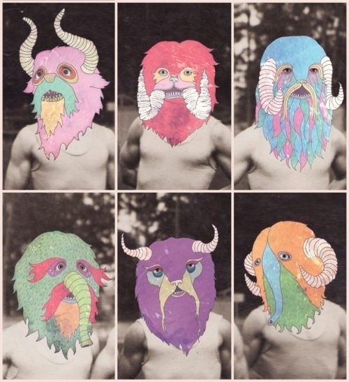 tumblr_lsrstpGzsE1qix50ao1_500.jpg 500×547 pixel #sepia #photo #monsters #on #illustration #colors