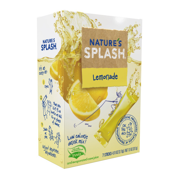 NATURE'S SPLASH #beverage #design #natural #powdered #lemon