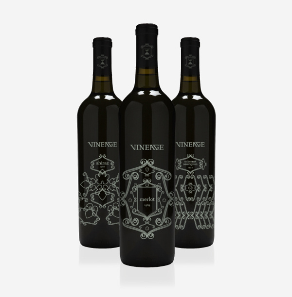 Vineage Wine Bottles #packaging #illustration #wine #weme