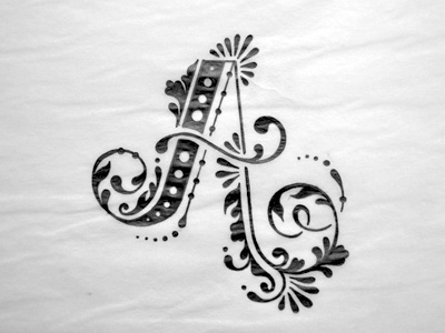 Dribbble - A by Faheema Patel #a #flourishes #letter #sketch #typography
