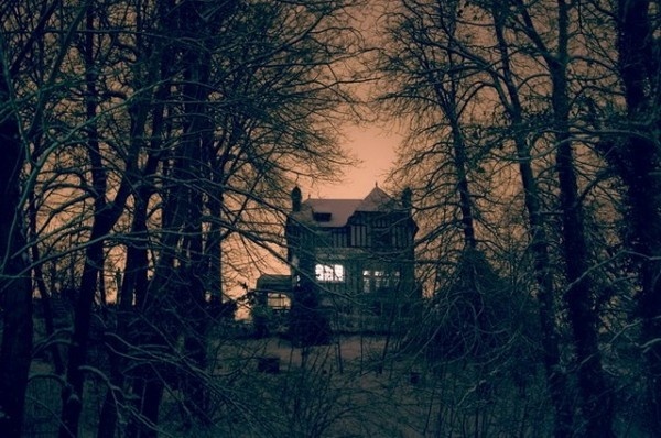 TheoGosselin23 #house #gloom #dusk #photo #evening #window #forest #light