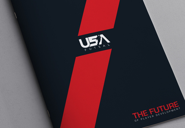 USA Futsal brochure on Behance #print #design #graphic #palette #clean #soccer #grid #minimal #usa #football #colour #brochure