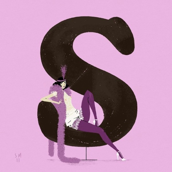 Chicks & Types Calendar by Simone Massoni #illustration #calendar #italy #typography