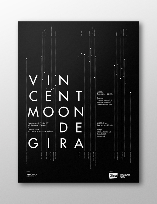 Vincent Moon de Gira on Behance #naranjo—etxeberria #diego #spain #blanco #negro #white #y #de #black #etxeberria #naranjo #poster #vincent #miguel #naranjoetxeberria #gira #moon