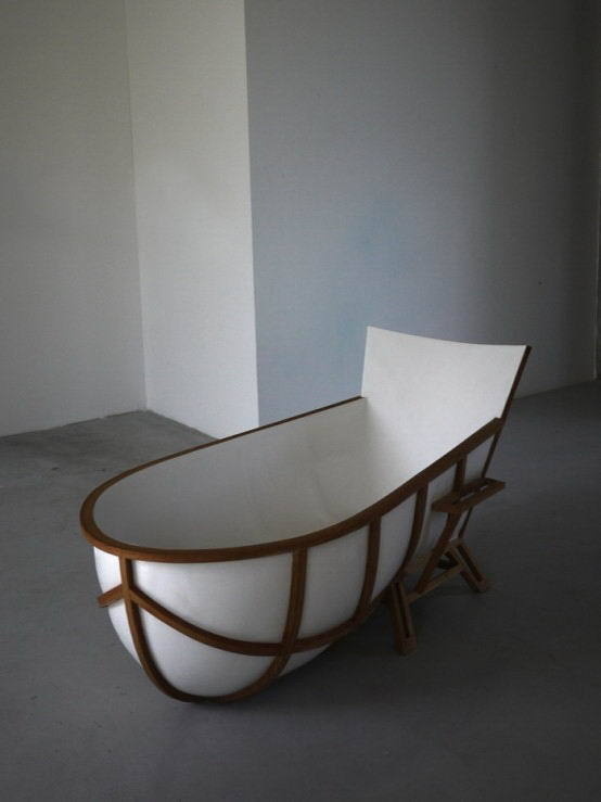 Artistic chair bathtub with modern design #artistic #bathroom #furniture #art #bathtub
