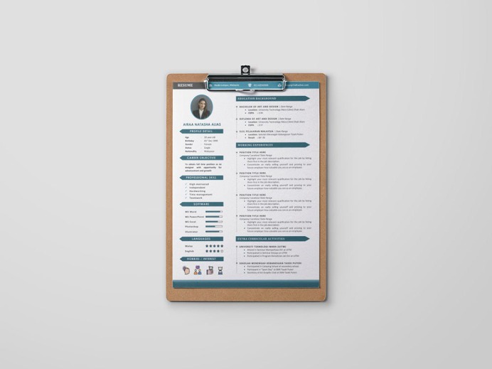 Free Word Formal Resume Template for Job Seeker