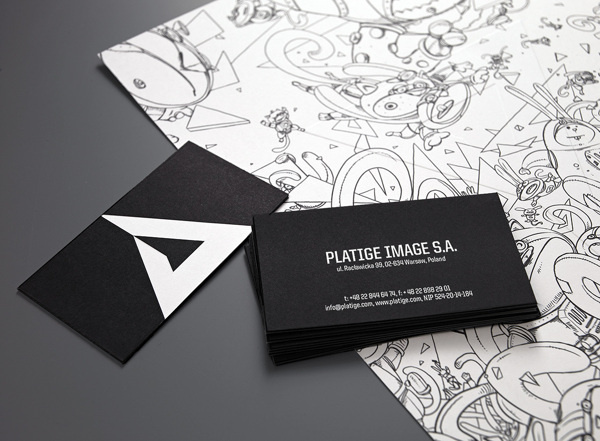 Platige Image Rebranding #branding #black #triangles #dark #grey