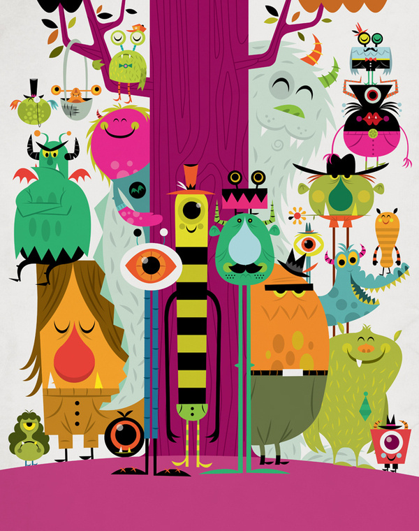 22 Friends #monsters #illustration #invisible #friends #creature