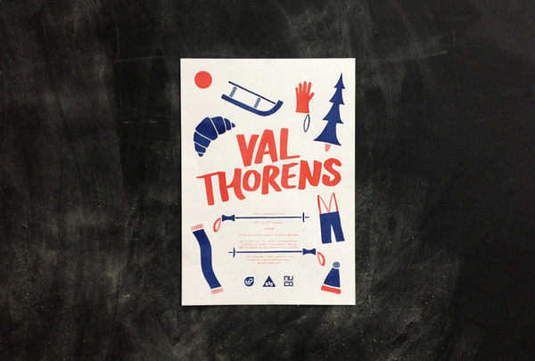Val Thorens Ski Trip Poster #design #graphic #illustration #poster #typography