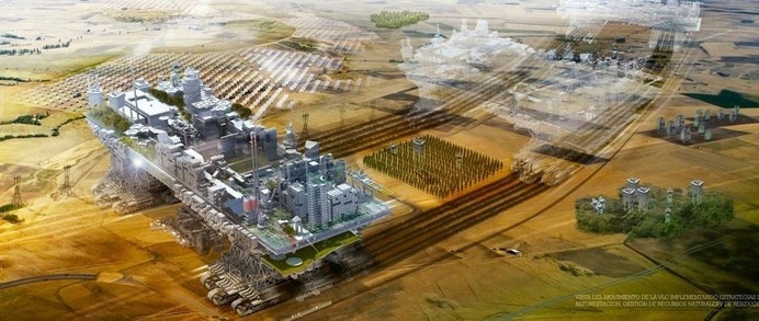 A Walking City for the 21st Century - Manuel Dominguez / Zuloark #architecture #aerial