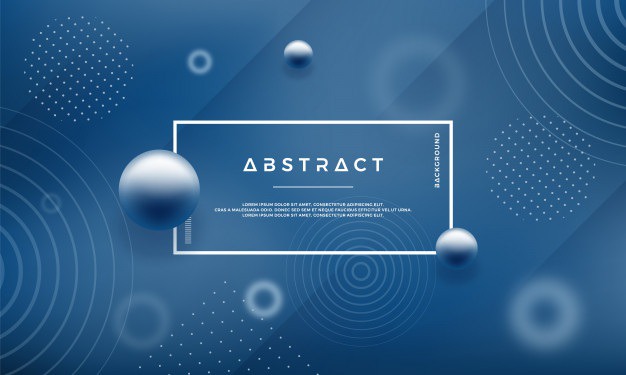 Minimal trendy blue vector background. Premium Vector
