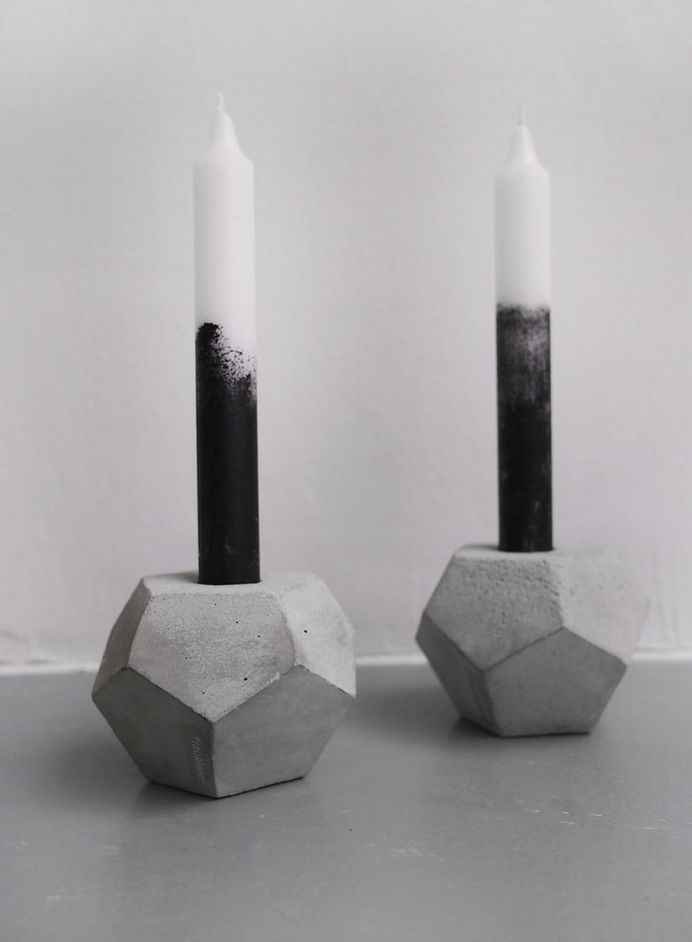 concrete dodecahedron candleholder by frauklarer #interior #homewares #concrete #design #puristic #concretedesign