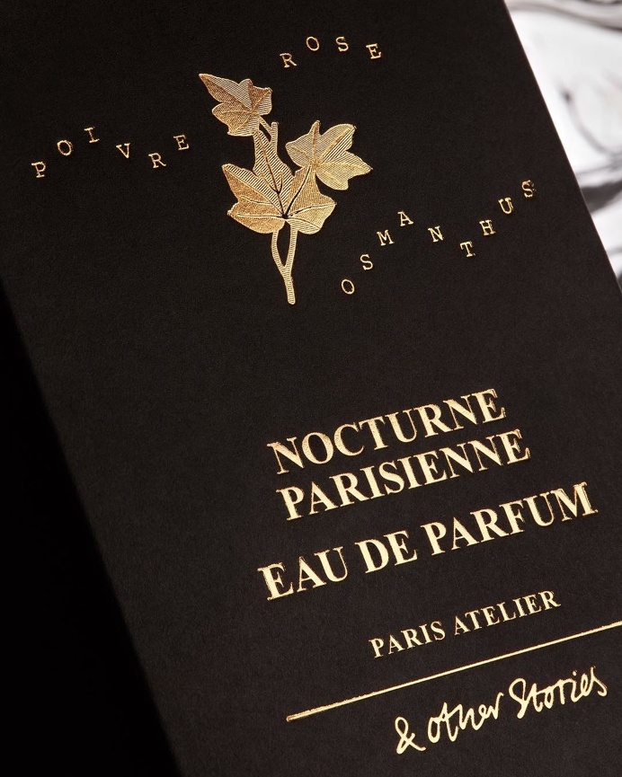 Cascading typography, bespoke motifs, marbling, and textured foils all feature in the packaging design for the Paris Atelier Collection by &